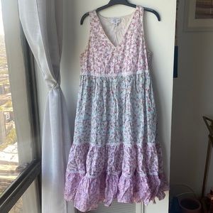 LoveShackFancy x Target shift dress, multi patterned, size small